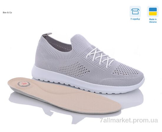 Фотография Кроссовки женские модные Лето 22205 сірий (8 пар р.36-40) "Box&Co" недорого оптом от прямого поставщика, изображение 3