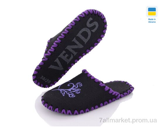 Тапки жіночі для будинку Весна/осінь 223W чорн (9 пар р.36-41) "Active" недорого оптом від прямого постачальника, зображення 2