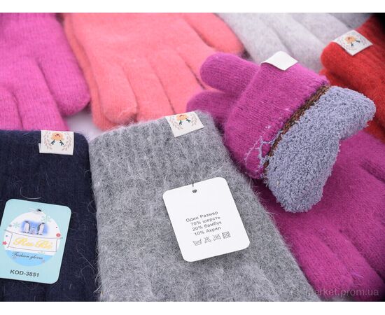 Рукавички для дітей Весна/осінь 3851 S mix (12 шт. р.сітка5-8) "KUINH" недорого оптом від прямого постачальника, зображення 2