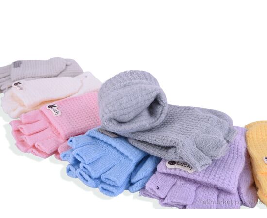 Рукавиці дитячі Весна/осінь 1846 mix (12 шт. р.сітка6-8) "KUINH" недорого оптом від прямого постачальника, зображення 2