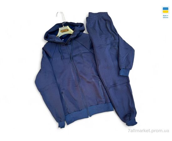 Спортивний костюм чоловічий Зима 01PU т.синій (5 шт. р.сітка46-54) "Sport style" недорого оптом від прямого постачальника, зображення 2