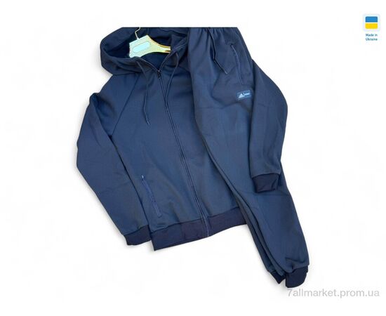 Спортивний костюм чоловічий Зима 01AD чорний (5 шт. р.сітка46-54) "Sport style" недорого оптом від прямого постачальника, зображення 2