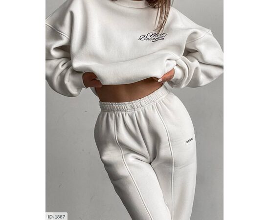 Жіночий костюм на флісі з широкими брюками і худий оверсайз великого розміру. р.48-52 "BEST FASHION" купити недорого від прямого постачальника, зображення 6