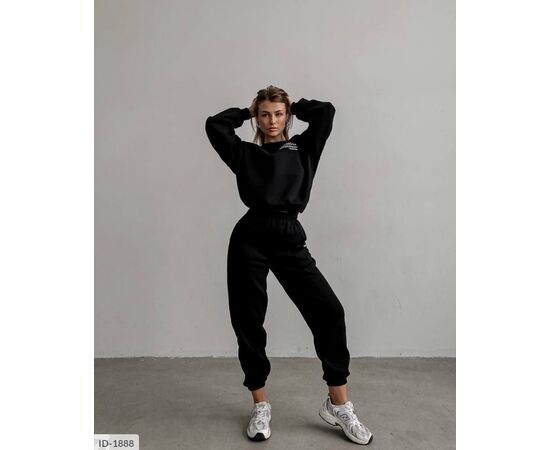 Жіночий костюм на флісі з широкими брюками і худий оверсайз великого розміру. р.48-52 "BEST FASHION" купити недорого від прямого постачальника, зображення 5