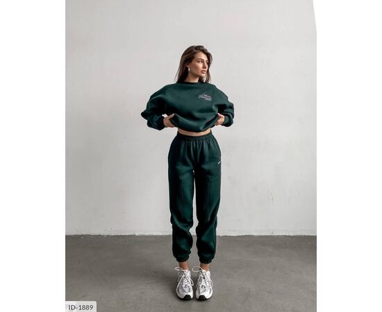 Жіночий костюм на флісі з широкими брюками і худий оверсайз великого розміру. р.48-52 "BEST FASHION" купити недорого від прямого постачальника, зображення 4