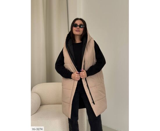 Двостороння (чорний + беж) р.42-44;46-48 "BEST FASHION" купити недорого від прямого постачальника, зображення 9