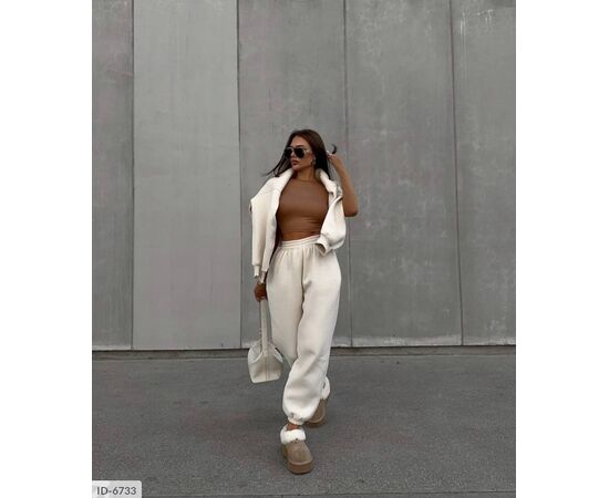 Жіночий спортивний костюм на флісі р.S-M;M-L (2кол.) "ANNVER" купити недорого від прямого постачальника, зображення 3