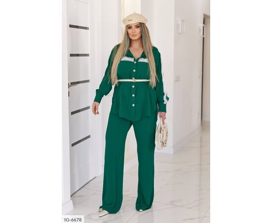 Костюм жіночий двійка штани та сорочка великі розміри р.50-52;54-56;58-60;62-64 (5кол.) "LETTI" купити недорого від прямого постачальника, зображення 8