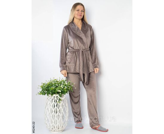 Костюм домашній жіночий велюр 42-44,46-48,50-52 (10кв) "NOWEMBER" недорого від прямого постачальника, зображення 9