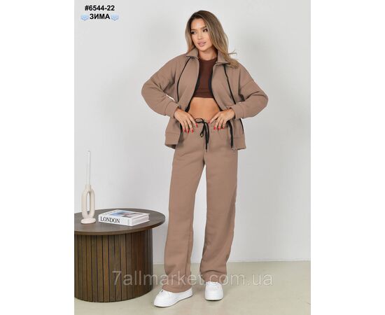 Спортивний костюм жіночий тринитка на флісі норма 44,46,48,50 (5кв) "NOWEMBER", зображення 2