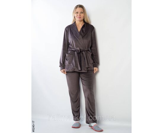 Костюм домашній жіночий велюр 42-44,46-48,50-52 (10кв) "NOWEMBER" недорого від прямого постачальника, зображення 7