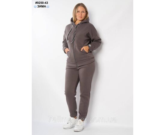 Спортивний костюм жіночий тринитка на флісі напівбатал 48,50,52,54 (6кв) "NOWEMBER", зображення 5