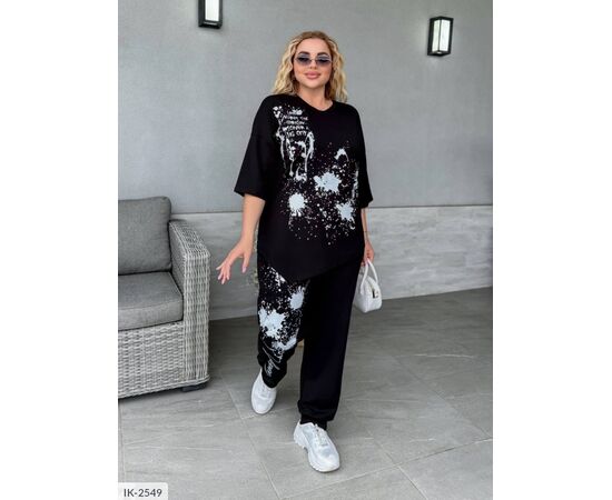 Костюм двійка жіночий великі розміри р.46-48;50-52;54-56;58-60;62-64 "VLADA" купити недорого від прямого постачальника, зображення 5