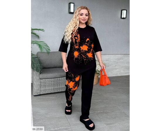 Костюм двійка жіночий великі розміри р.46-48;50-52;54-56;58-60;62-64 "VLADA" купити недорого від прямого постачальника, зображення 6