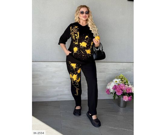 Костюм двійка жіночий великі розміри р.46-48;50-52;54-56;58-60;62-64 "VLADA" купити недорого від прямого постачальника, зображення 3