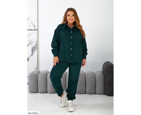 Костюм жіночий двійка штани та сорочка великі розміри р.50-52;54-56;58-60;62-64 (5кол.) "LETTI" купити недорого від прямого постачальника, зображення 2