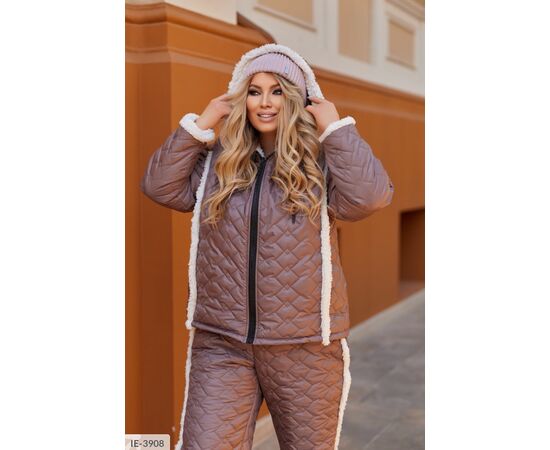 Жіночий прогулянковий костюм зі штанами великі розміри р.46-48;50-52;54-56;58-60;62-64 (4кол.) "LETTI" купити недорого від прямого постачальника, зображення 7