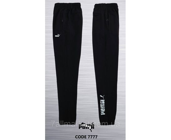 Спортивні штани чоловічі на євро манжеті PUMA розміри S-2XL (3кв) "REMAIN" недорого від прямого постачальника, зображення 2