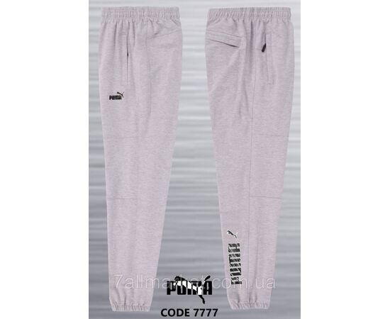 Спортивні штани чоловічі на євро манжеті PUMA розміри S-2XL (3кв) "REMAIN" недорого від прямого постачальника, зображення 3