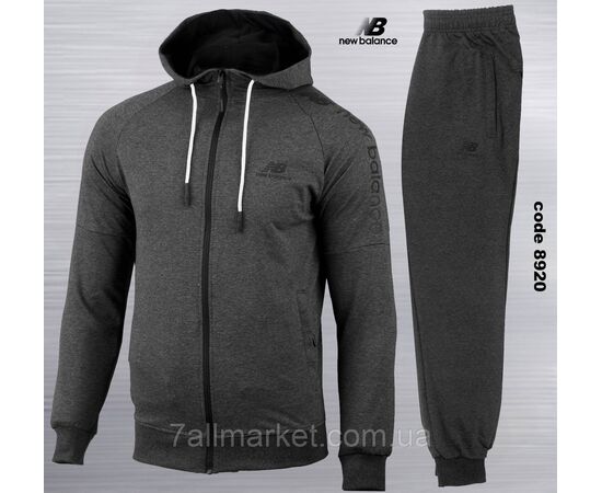 Спортивний чоловічий костюм на блискавці NEW BALANCE розміри S-2XL (3кв) "REMAIN" недорого від прямого постачальника, зображення 3