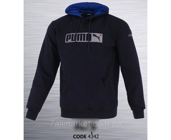 Фотография Батник-худи мужской на флисе Пума р-ры S-2XL (3цв) "REMAIN"  недорого от прямого поставщика, изображение 2