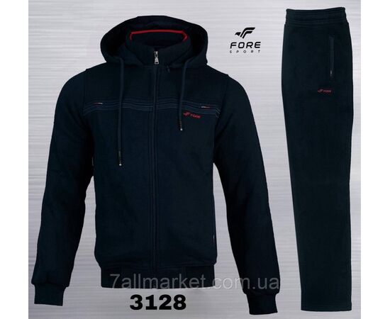 Спортивний чоловічий костюм на флісі FORE батал розміри 54-62 (3кв) "REMAIN" недорого від прямого постачальника, зображення 3