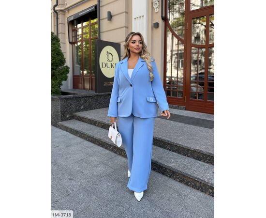 Костюм жіночий двійка штани та піджак великі розміри р.50-52;54-56;58-60 (3кол.) "VIKA" купити недорого від прямого постачальника, зображення 4