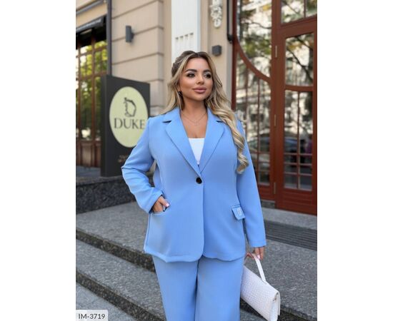 Костюм жіночий двійка штани та піджак великі розміри р.50-52;54-56;58-60 (3кол.) "VIKA" купити недорого від прямого постачальника, зображення 5