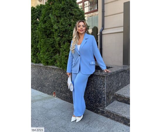 Костюм жіночий двійка штани та піджак великі розміри р.50-52;54-56;58-60 (3кол.) "VIKA" купити недорого від прямого постачальника, зображення 7