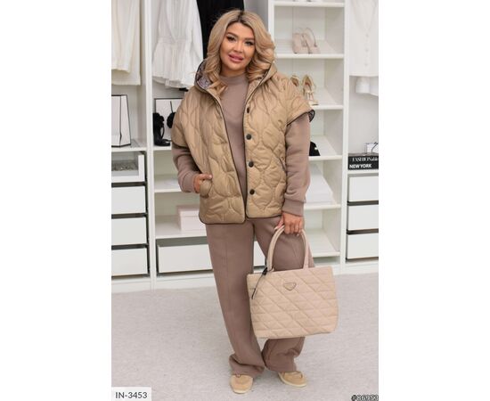 Фотография Женский костюм кофта с брюками на резнике большие размеры р.46-48;50-52;54-56;58-60 (4цв) "VLADA" купить недорого от прямого поставщика, изображение 7