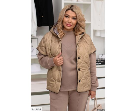 Фотография Женский костюм кофта с брюками на резнике большие размеры р.46-48;50-52;54-56;58-60 (4цв) "VLADA" купить недорого от прямого поставщика, изображение 6