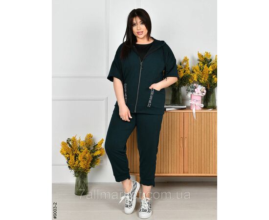 Фотография Спортивний костюм жіночий на блискавці двунитка супербатал 54,56,58,60 (7цв) "NOWEMBER", изображение 5