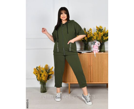 Фотография Спортивний костюм жіночий на блискавці двунитка супербатал 54,56,58,60 (7цв) "NOWEMBER", изображение 6