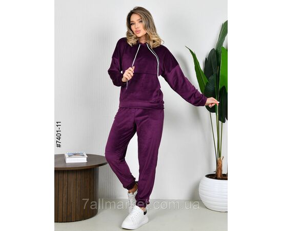 Фотография Спортивный костюм женский велюр норма 42,44,46 (6цв) "NOWEMBER" недорого от прямого поставщика, изображение 3