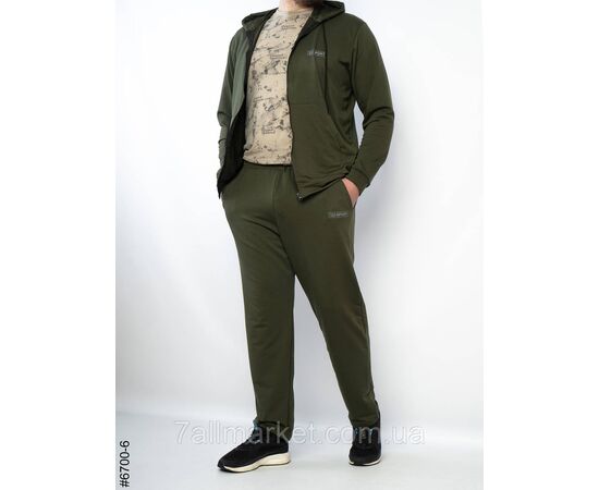 Фотография Спортивний костюм на блискавці чоловічий пряма штанина двонитка батал 56,58,60 (2цв) "NOWEMBER", изображение 2