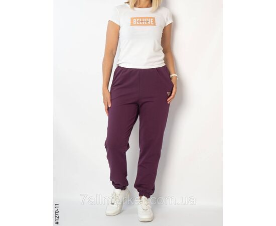 Фотография Спортивні штани жіночі турецька двунитка напівбатал 50,52,54,56 (6цв) "NOWEMBER", изображение 4