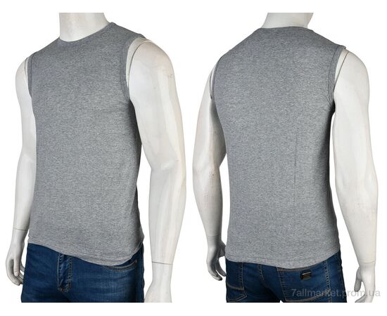 Майка чоловіча Весна/осінь K17 grey (6 шт. р.сітка46-48) "Textile" недорого оптом від прямого постачальника, зображення 3