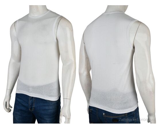 Майка чоловіча Весна/осінь K18 white (6 шт. р.сітка46-48) "Textile" недорого оптом від прямого постачальника, зображення 3