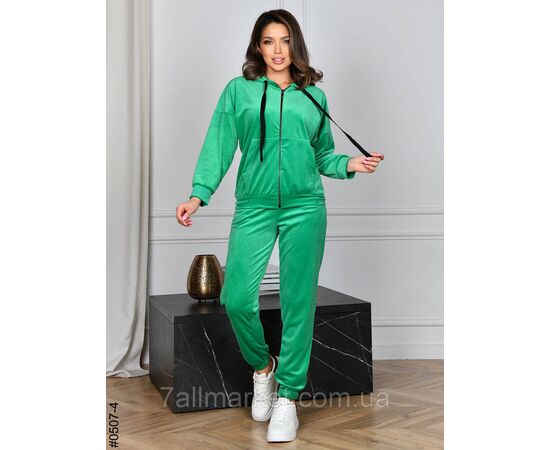 Спортивний костюм жіночий на блискавці велюр норма 42,44,46 (8кв) "NOWEMBER", зображення 4