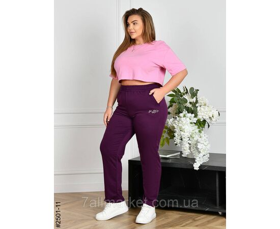 Фотография Спортивні штани жіночі двонитка батал 54,56,58,60 (6цв) "NOWEMBER" недорого от прямого поставщика, изображение 2