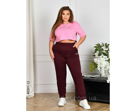 Фотография Спортивні штани жіночі двонитка батал 54,56,58,60 (6цв) "NOWEMBER" недорого от прямого поставщика, изображение 3