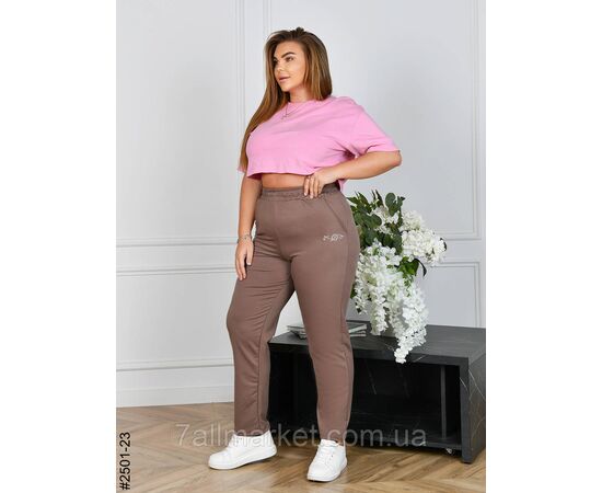 Фотография Спортивні штани жіночі двонитка батал 54,56,58,60 (6цв) "NOWEMBER" недорого от прямого поставщика, изображение 6