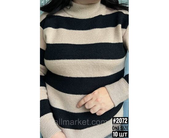 Жіночий светр із коміром-стійкою універсального розміру 48-54 "PARTNERS" недорого від прямого постачальника, зображення 2