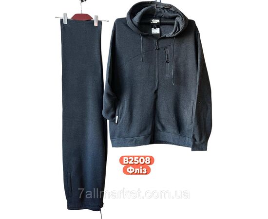 Спортивний костюм чоловічий, батал на флісі розміри 3XL-7XL (2 кв) "STELLA" недорого від прямого постачальника, зображення 2