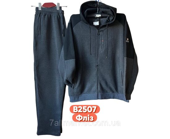 Спортивний костюм чоловічий, батал на флісі розміри 3XL-7XL (2 кв) "STELLA" недорого від прямого постачальника, зображення 2