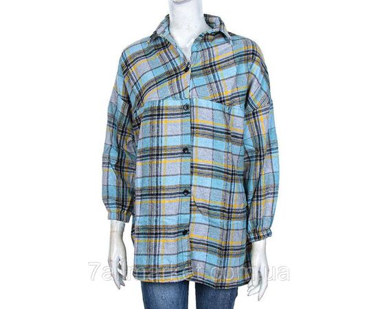 Сорочка жіноча байкова в клітинку розмір S-L (4кв) "MODY" купити недорого від прямого постачальника, зображення 3