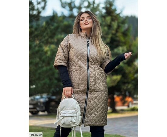 Жіноче пальто великого розміру р.48;50;52;54;56;58;60;62;64;66;68 "VLADA" купити недорого від прямого постачальника, зображення 8