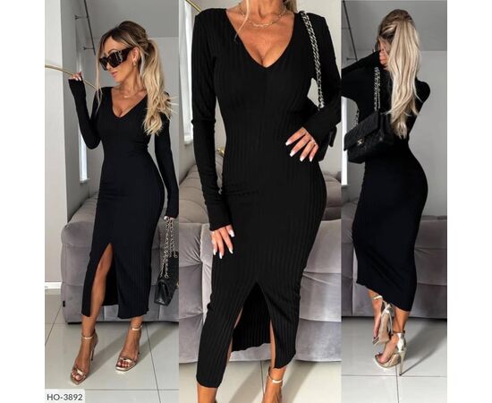 Фотография Платье женское в рубчик р.46-48;50-52;54-56 (3цв) "VLADA" купить недорого от прямого поставщика, изображение 2