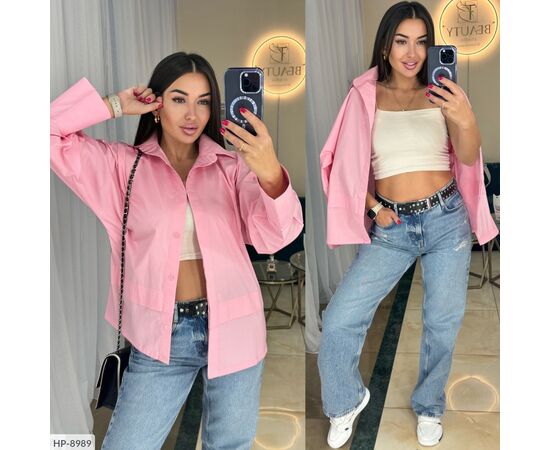 Фотография Женская стильная коттоновая рубашка р.42-48 (4цв) "VLADA" купить недорого от прямого поставщика, изображение 3