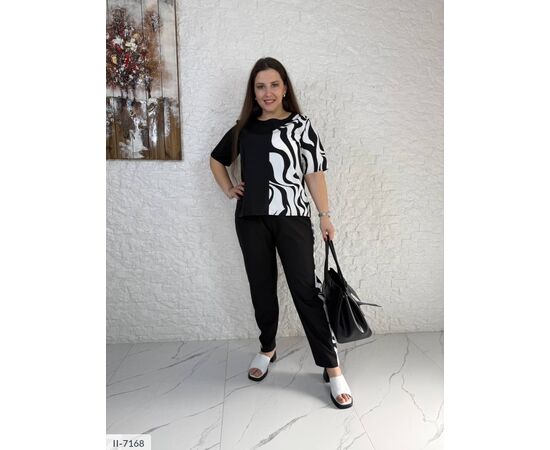 Костюм двійка жіночий великі розміри р.46-48;50-52;54-56;58-60;62-64 (3кол.) "VLADA" купити недорого від прямого постачальника, зображення 6